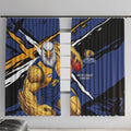 West Coast Eagles Window Curtain Eagles Muscular Mascot Graphic - Abstract Paint Splatter Art