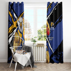 West Coast Eagles Window Curtain Eagles Muscular Mascot Graphic - Abstract Paint Splatter Art
