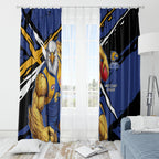 West Coast Eagles Window Curtain Eagles Muscular Mascot Graphic - Abstract Paint Splatter Art