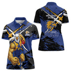 West Coast Eagles Women Polo Shirt Eagles Muscular Mascot Graphic - Abstract Paint Splatter Art