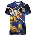 West Coast Eagles Women V-Neck T-Shirt Eagles Muscular Mascot Graphic - Abstract Paint Splatter Art