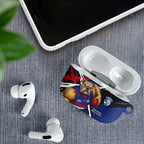 Western Bulldogs AirPods Case Footscray Muscular Mascot Graphic - Abstract Paint Splatter Art