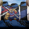 Western Bulldogs Back Car Seat Cover Footscray Muscular Mascot Graphic - Abstract Paint Splatter Art