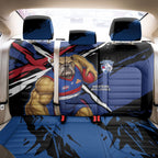 Western Bulldogs Back Car Seat Cover Footscray Muscular Mascot Graphic - Abstract Paint Splatter Art