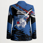 Western Bulldogs Blazer Footscray Muscular Mascot Graphic - Abstract Paint Splatter Art