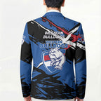 Western Bulldogs Blazer Footscray Muscular Mascot Graphic - Abstract Paint Splatter Art