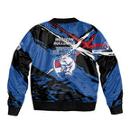 Western Bulldogs Bomber Jacket Footscray Muscular Mascot Graphic - Abstract Paint Splatter Art
