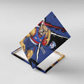 Western Bulldogs Canvas Wall Art Footscray Muscular Mascot Graphic - Abstract Paint Splatter Art