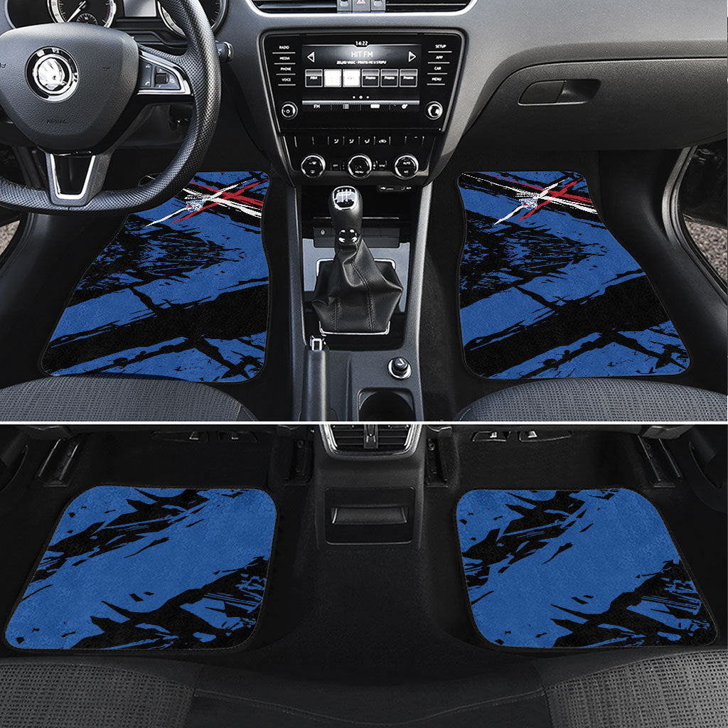 Western Bulldogs Car Mats Footscray Muscular Mascot Graphic - Abstract Paint Splatter Art