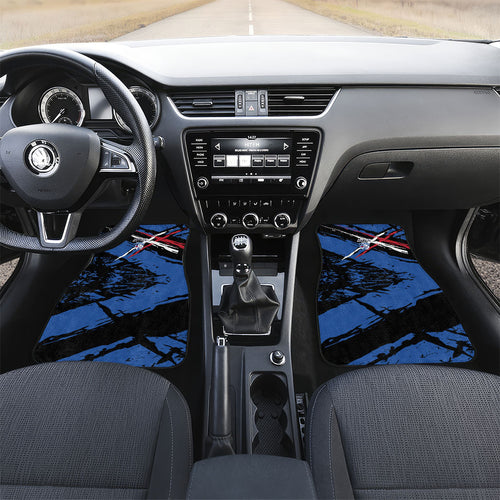 Western Bulldogs Car Mats Footscray Muscular Mascot Graphic - Abstract Paint Splatter Art
