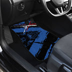 Western Bulldogs Car Mats Footscray Muscular Mascot Graphic - Abstract Paint Splatter Art