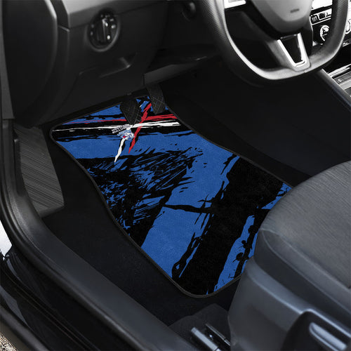 Western Bulldogs Car Mats Footscray Muscular Mascot Graphic - Abstract Paint Splatter Art