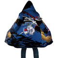 Western Bulldogs Cloak Footscray Muscular Mascot Graphic - Abstract Paint Splatter Art