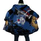 Western Bulldogs Cloak Footscray Muscular Mascot Graphic - Abstract Paint Splatter Art
