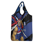 Western Bulldogs Grocery Bag Footscray Muscular Mascot Graphic - Abstract Paint Splatter Art