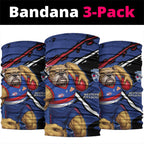 Western Bulldogs Neck Gaiter Footscray Muscular Mascot Graphic - Abstract Paint Splatter Art