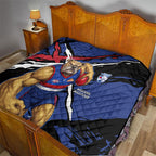 Western Bulldogs Quilt Footscray Muscular Mascot Graphic - Abstract Paint Splatter Art