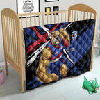 Western Bulldogs Quilt Footscray Muscular Mascot Graphic - Abstract Paint Splatter Art