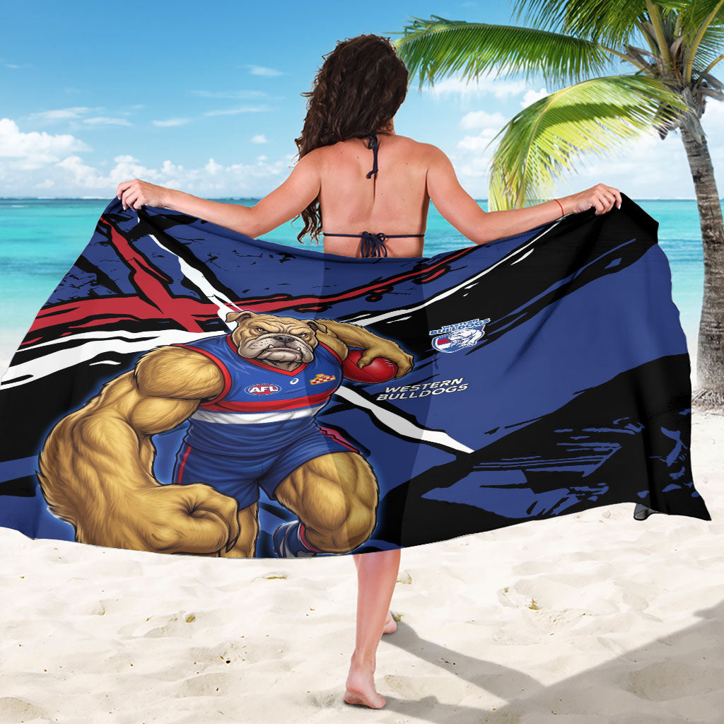 Western Bulldogs Sarong Footscray Muscular Mascot Graphic - Abstract Paint Splatter Art