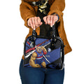 Western Bulldogs Shoulder Handbag Footscray Muscular Mascot Graphic - Abstract Paint Splatter Art