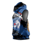 Western Bulldogs Sleeveless Hoodie Footscray Muscular Mascot Graphic - Abstract Paint Splatter Art