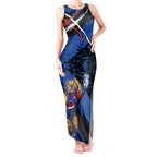 Western Bulldogs Tank Maxi Dress Footscray Muscular Mascot Graphic - Abstract Paint Splatter Art
