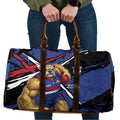Western Bulldogs Travel Bag Footscray Muscular Mascot Graphic - Abstract Paint Splatter Art