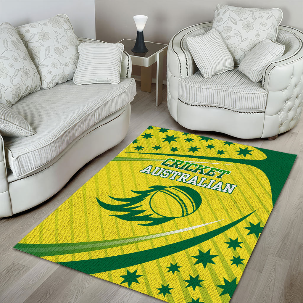 Australian Cricket Area Rug Southern Cross Stars - Heritage Graphic