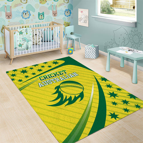 Australian Cricket Area Rug Southern Cross Stars - Heritage Graphic