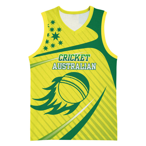 Australian Cricket Basketball Jersey Southern Cross Stars - Heritage Graphic