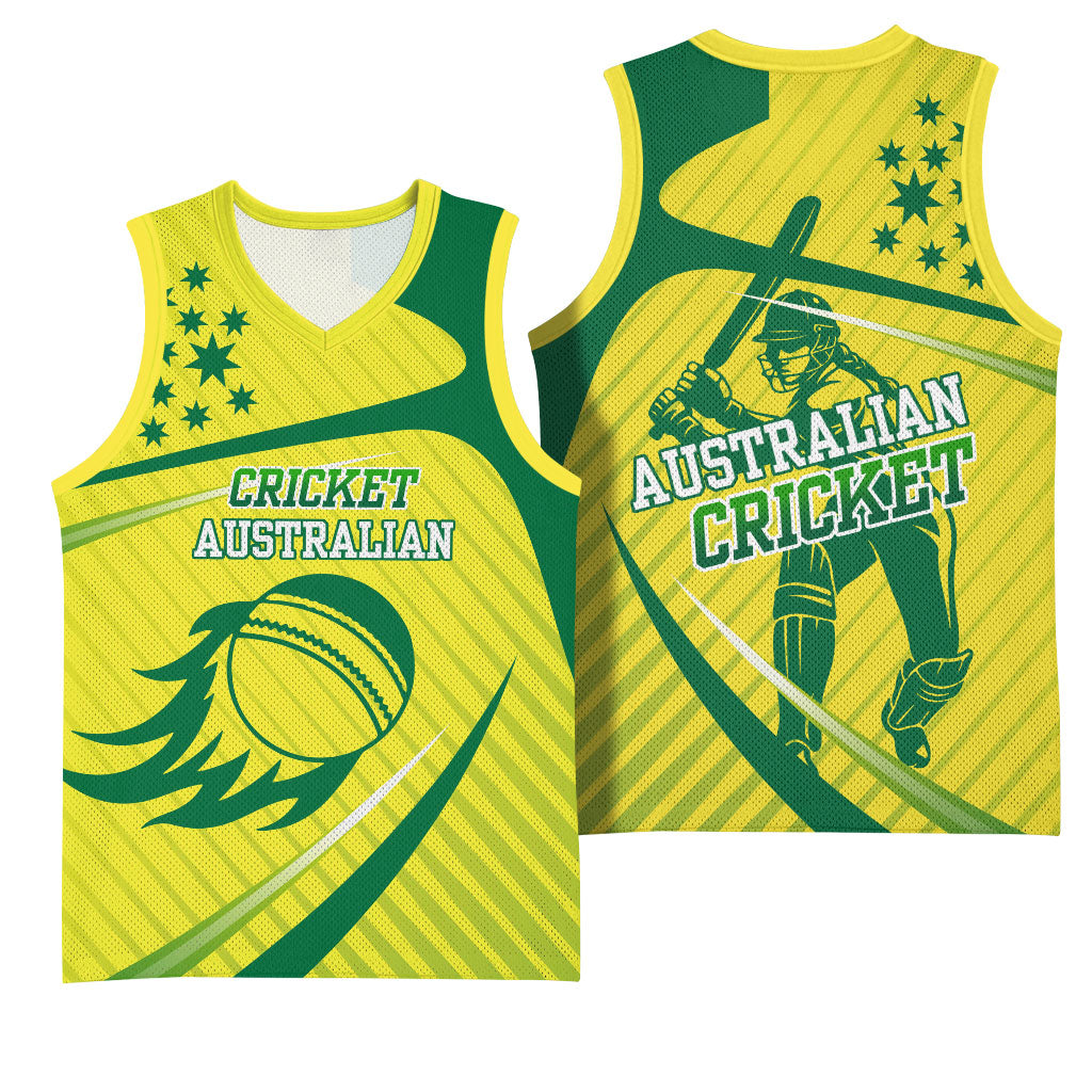 Australian Cricket Basketball Jersey Southern Cross Stars - Heritage Graphic
