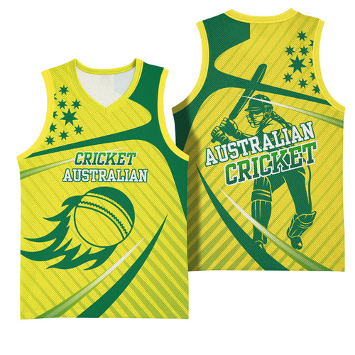Australian Cricket Basketball Jersey Southern Cross Stars - Heritage Graphic