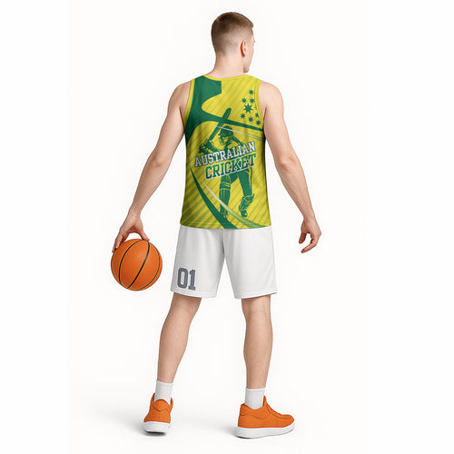 Australian Cricket Basketball Jersey Southern Cross Stars - Heritage Graphic