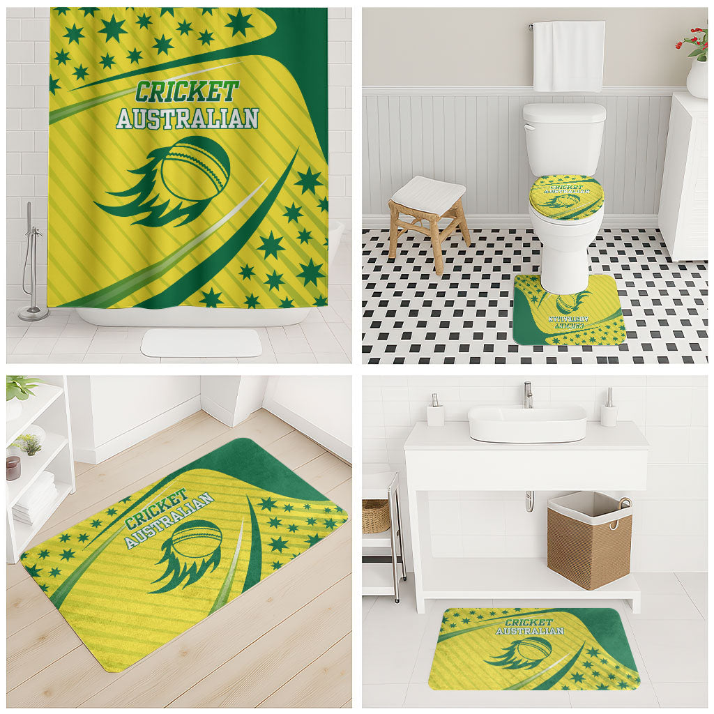 Australian Cricket Bathroom Set Southern Cross Stars - Heritage Graphic
