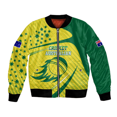 Australian Cricket Bomber Jacket Southern Cross Stars - Heritage Graphic