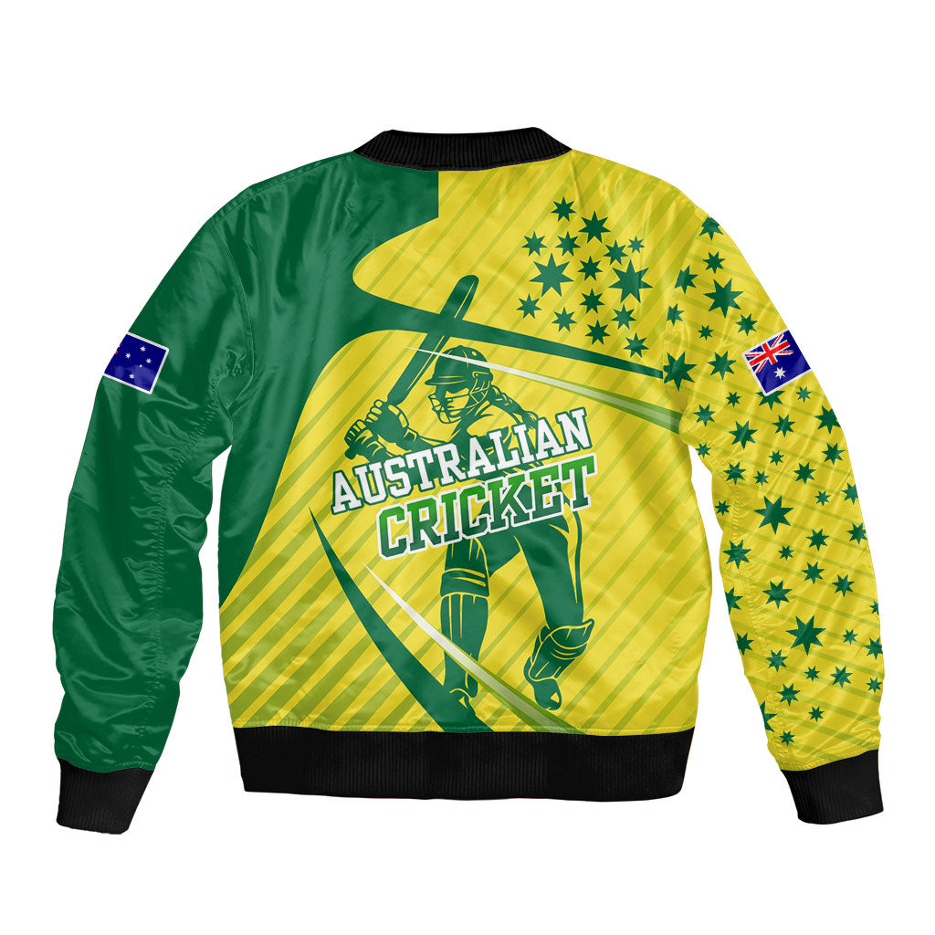 Australian Cricket Bomber Jacket Southern Cross Stars - Heritage Graphic