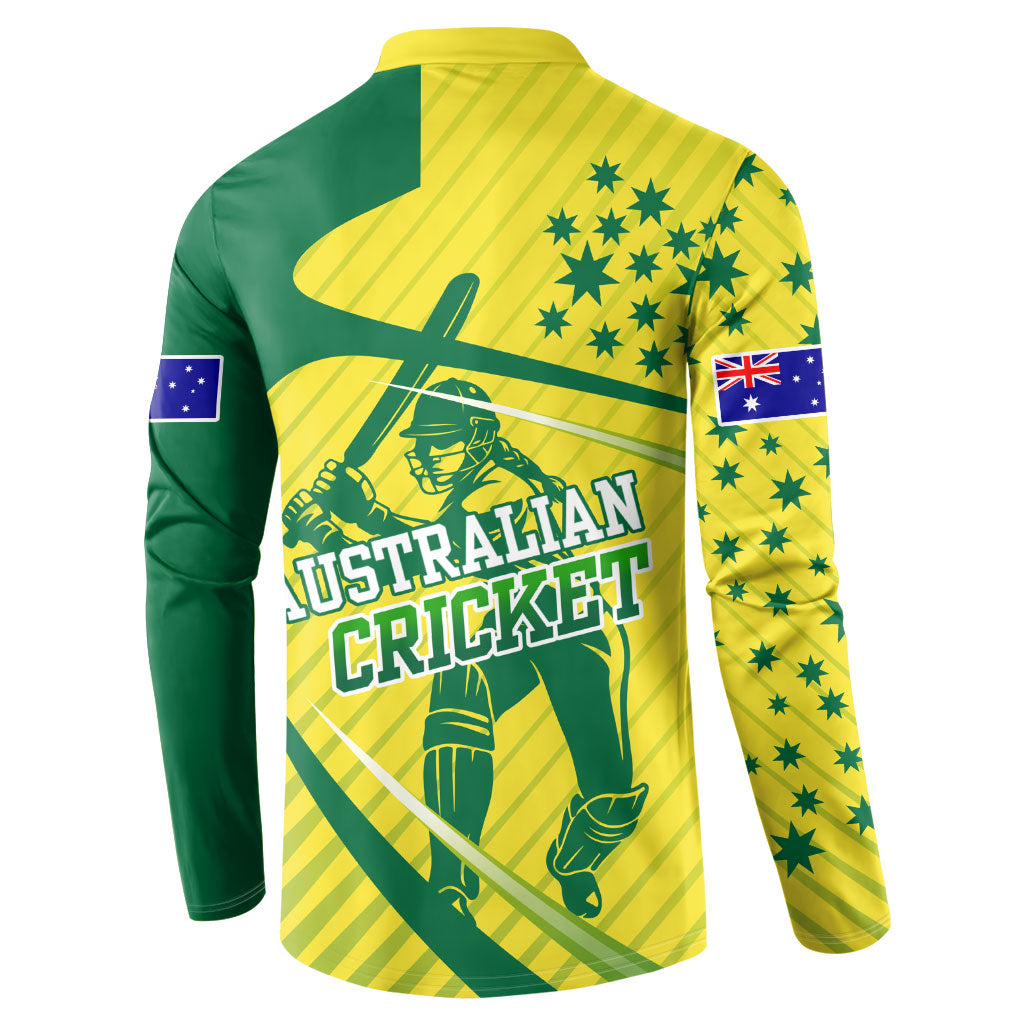Australian Cricket Button Sweatshirt Southern Cross Stars - Heritage Graphic