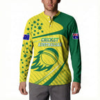 Australian Cricket Button Sweatshirt Southern Cross Stars - Heritage Graphic
