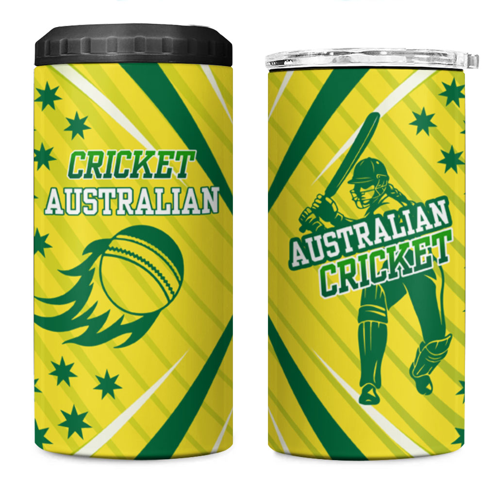 Australian Cricket 4 in 1 Can Cooler Tumbler Southern Cross Stars - Heritage Graphic