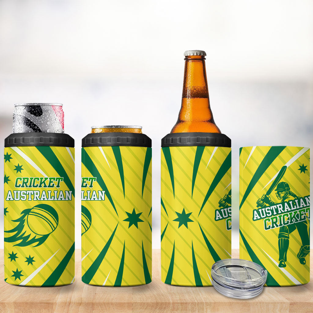Australian Cricket 4 in 1 Can Cooler Tumbler Southern Cross Stars - Heritage Graphic