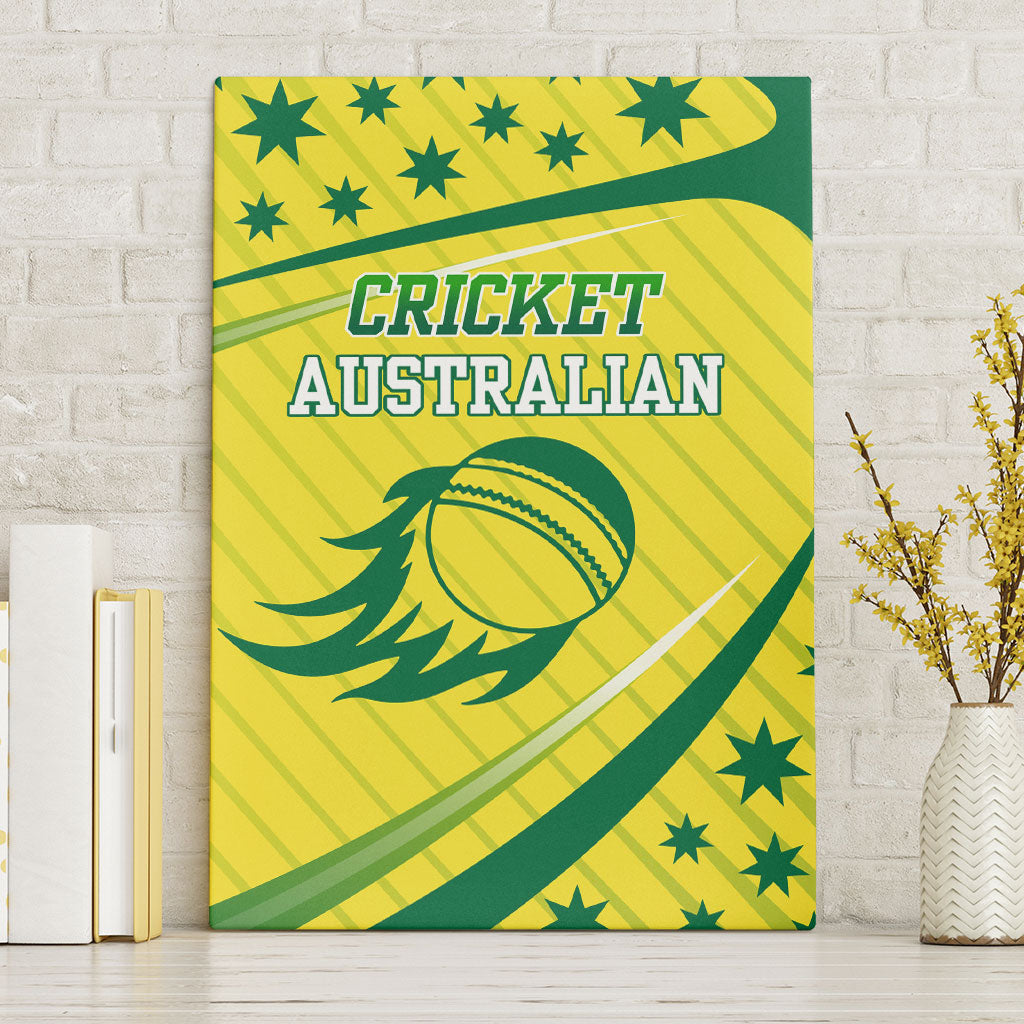 Australian Cricket Canvas Wall Art Southern Cross Stars - Heritage Graphic
