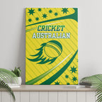 Australian Cricket Canvas Wall Art Southern Cross Stars - Heritage Graphic