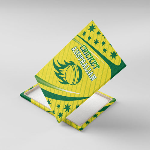 Australian Cricket Canvas Wall Art Southern Cross Stars - Heritage Graphic