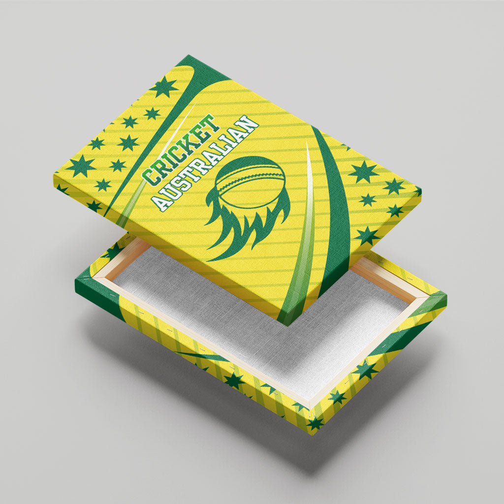 Australian Cricket Canvas Wall Art Southern Cross Stars - Heritage Graphic