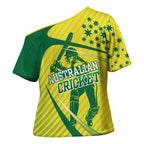 Australian Cricket Cross Shoulder Shirt Southern Cross Stars - Heritage Graphic