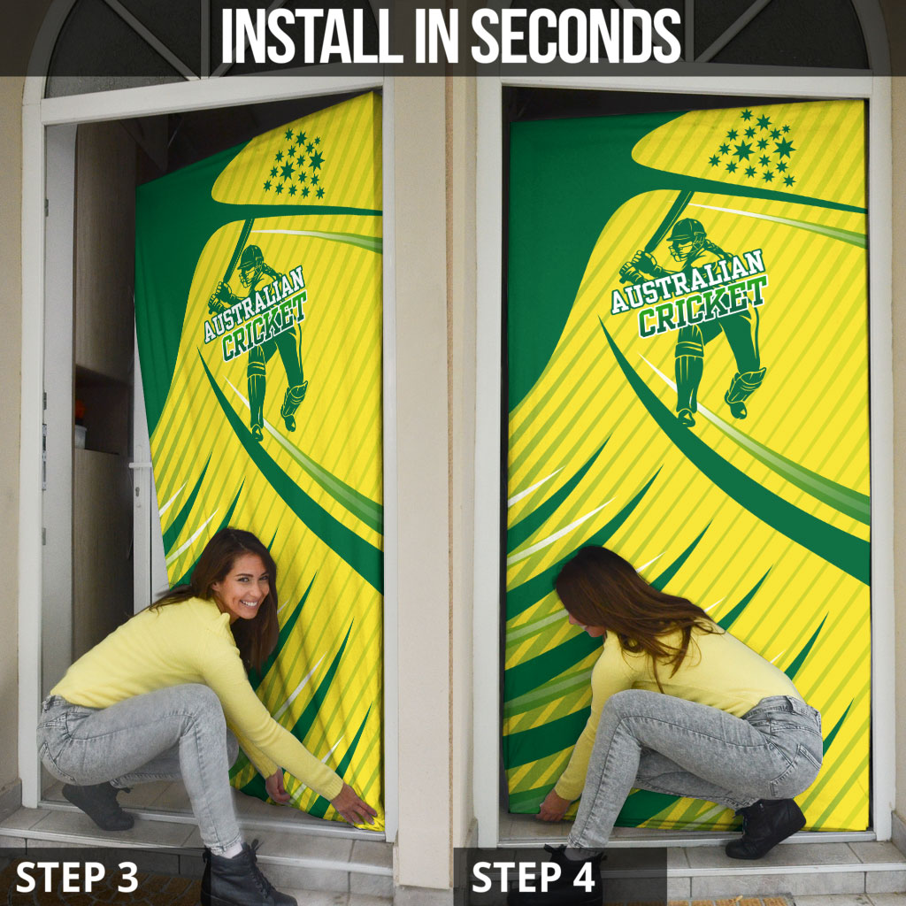 Australian Cricket Door Cover Southern Cross Stars - Heritage Graphic