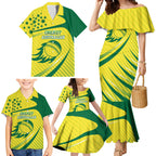 Australian Cricket Family Matching Mermaid Dress and Hawaiian Shirt Southern Cross Stars - Heritage Graphic