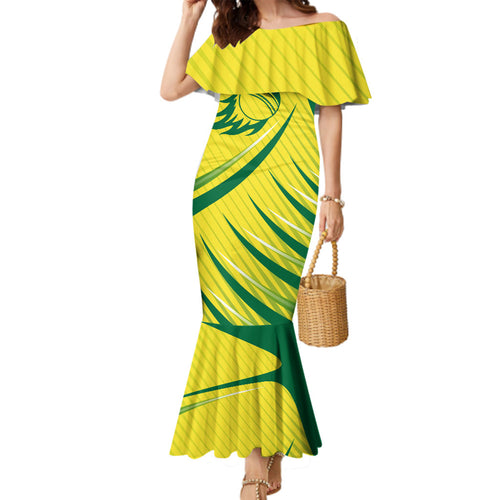 Australian Cricket Family Matching Mermaid Dress and Hawaiian Shirt Southern Cross Stars - Heritage Graphic
