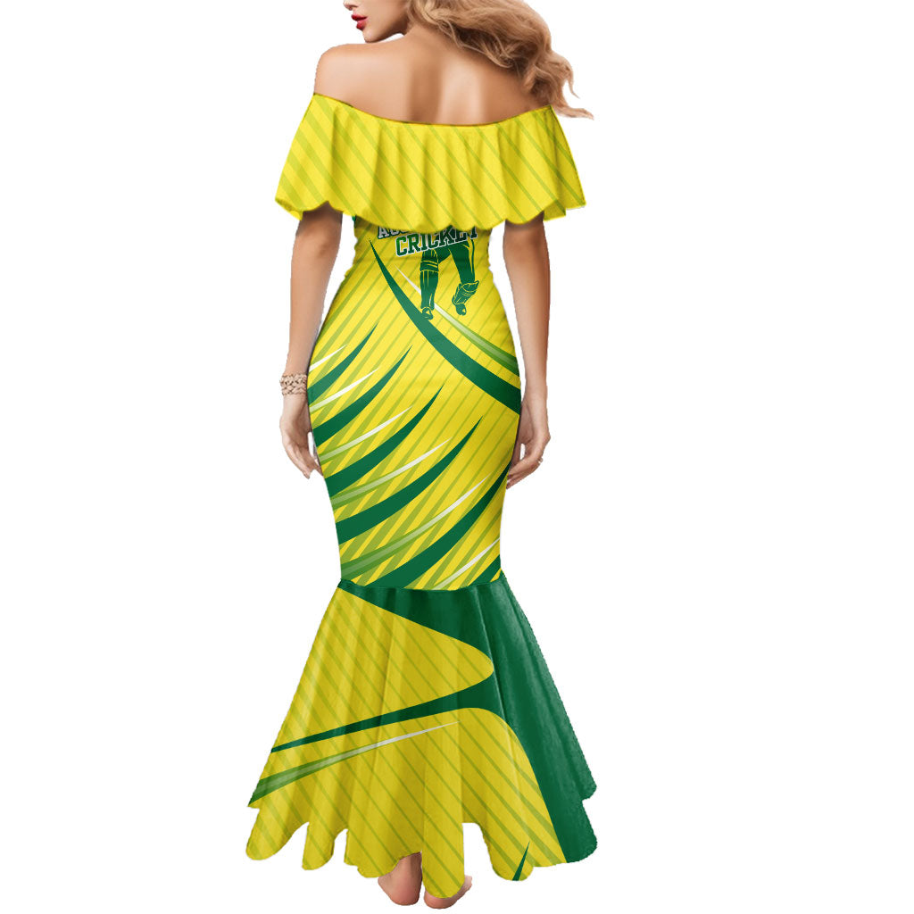 Australian Cricket Family Matching Mermaid Dress and Hawaiian Shirt Southern Cross Stars - Heritage Graphic
