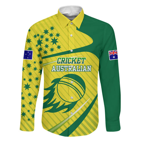 Australian Cricket Family Matching Off Shoulder Short Dress and Hawaiian Shirt Southern Cross Stars - Heritage Graphic